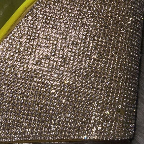 Chase + Chloe rhinestone platforms. Neon yellow and clear. - Picture 5 of 9